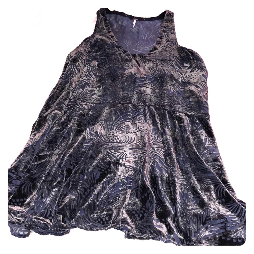 Free People crushed velvet sleeveless dress